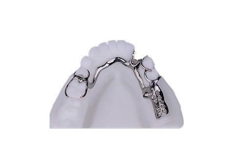 comprar Dentadura de marco metálico de ajuste personalizado de aspecto natural Forma de arco completo Fabricación en línea